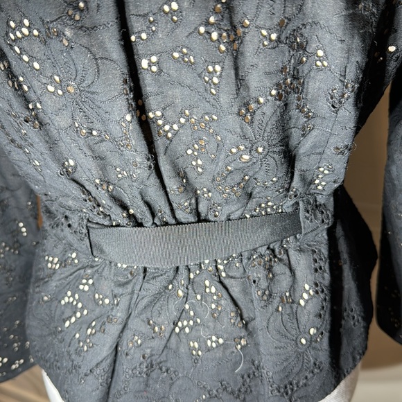 LOFT cutout belted blazer, black, 12P - Picture 6 of 14